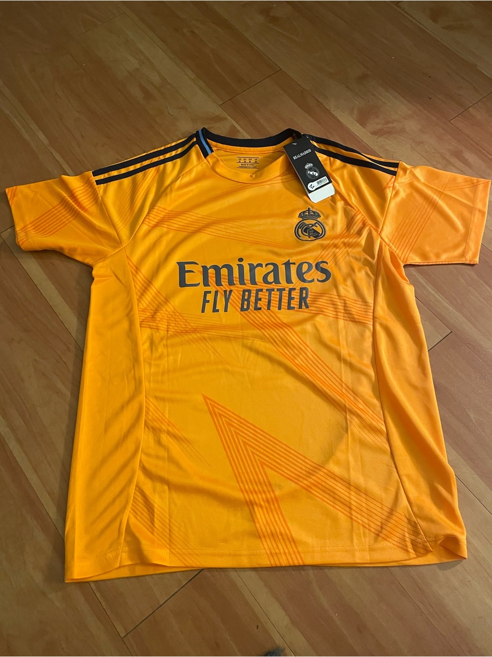 Real Madrid Orange Third Jersey - Emirates Fly Better